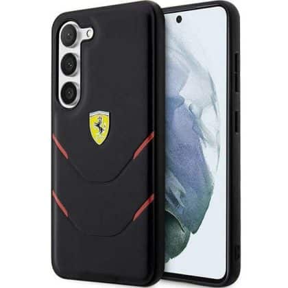 Ferrari Hot Stamp Lines - θήκη για Samsung Galaxy S23+ - Μαύρο