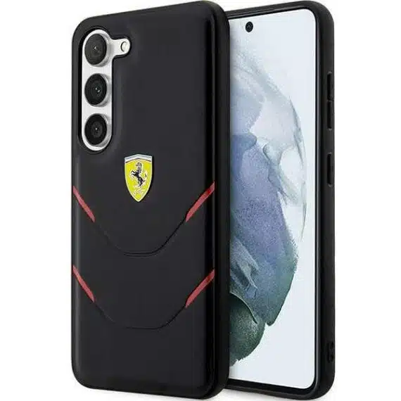 Ferrari Hot Stamp Lines - θήκη για Samsung Galaxy S23+ - Μαύρο