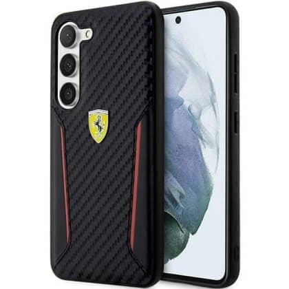 Ferrari Carbon Contrast Edges - θήκη για Samsung Galaxy S23+ - Μαύρο
