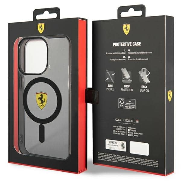 Ferrari Translucent Magsafe - θήκη για Apple iPhone 14 Pro - Μαύρο - Image 8