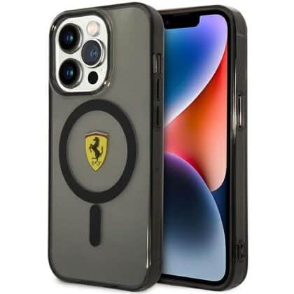 Ferrari Translucent Magsafe - θήκη για Apple iPhone 14 Pro Max - Μαύρο