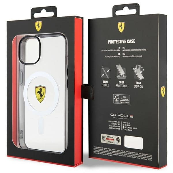 Ferrari Ημιδιαφανές MagSafe - θήκη για Apple iPhone 14 Plus / 15 - Διάφανο - Image 8