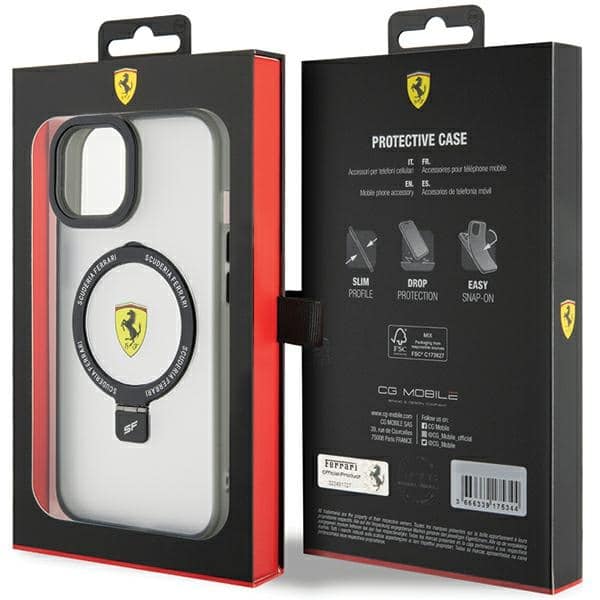 Ferrari Ring Stand 2023 Collection MagSafe - θήκη για Apple iPhone 15 - Μαύρο - Image 8