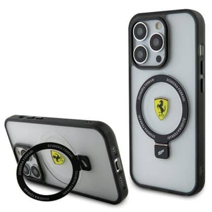 Ferrari Ring Stand 2023 Collection MagSafe - θήκη για Apple iPhone 15 Pro - Διάφανο