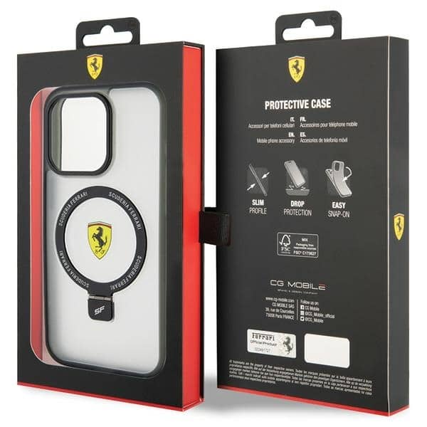 Ferrari Ring Stand 2023 Collection MagSafe - θήκη για Apple iPhone 15 Pro - Διάφανο - Image 8