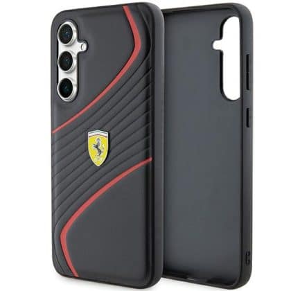 Ferrari Twist Metal Logo - θήκη για Samsung Galaxy S23 FE - Μαύρο