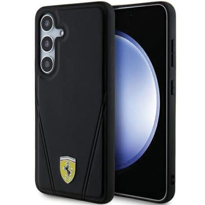 Ferrari Hot Stamp V Lines MagSafe - θήκη για Samsung Galaxy S24 - Μαύρο