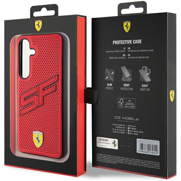 Ferrari Big SF Perforated - θήκη για Samsung Galaxy S24 - Κόκκινο - Image 8
