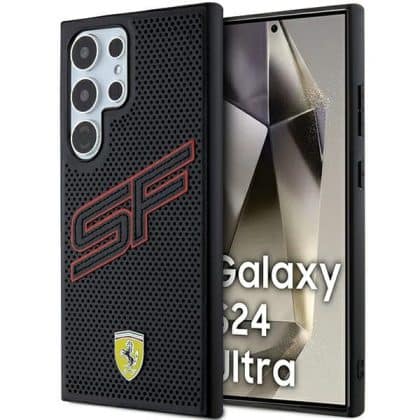 Ferrari Big SF Perforated - θήκη για Samsung Galaxy S24 Ultra - Μαύρο