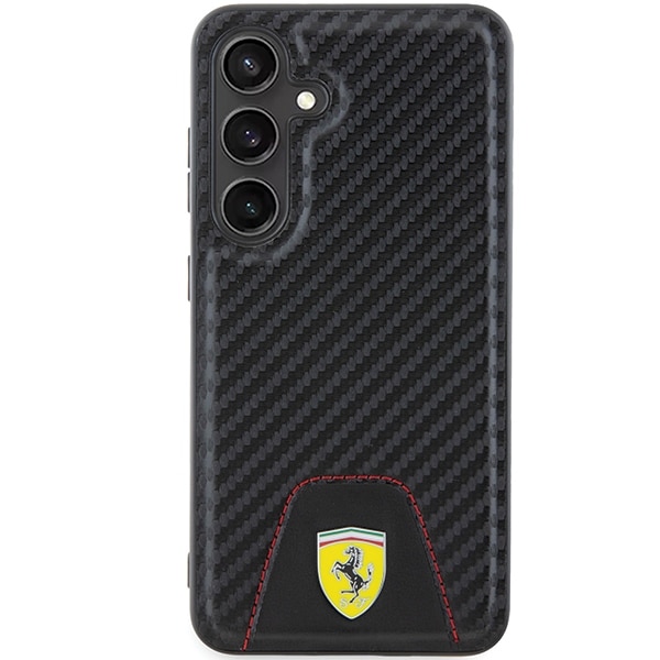 Ferrari Carbon Stitched Bottom - θήκη για Samsung Galaxy S24 - Μαύρο - Image 3