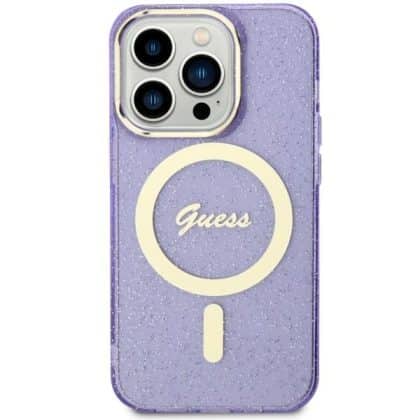 Guess Glitter Gold MagSafe - θήκη για Apple iPhone 11 / XR - Μωβ