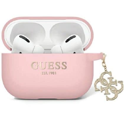 Guess GUAP2LECG4P Θήκη για AirPods Pro 2 (2022/2023) ροζ Liquid Silicone Glitter Triangle Charm
