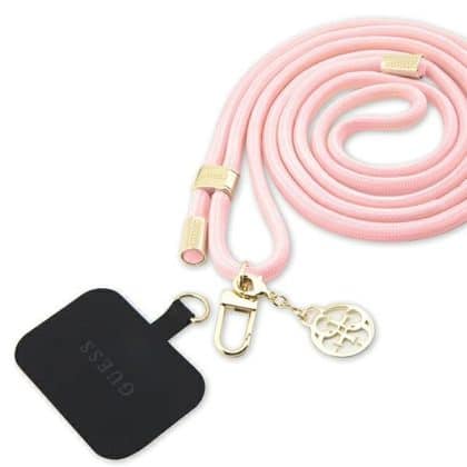 Guess GUOUCNMG4EP Universal CBDY Cord  pasek ροζ/pink Nylon 4G Metal Charm