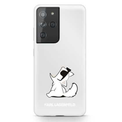 Karl Lagerfeld Choupette Fun - θήκη για Samsung Galaxy S21 Ultra - Διάφανο