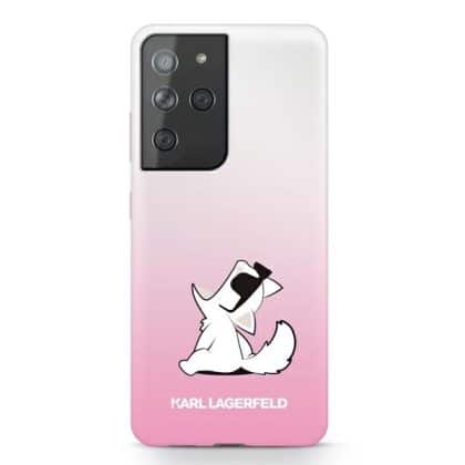 Karl Lagerfeld Choupette Fun - θήκη για Samsung Galaxy S21 Ultra - Ροζ