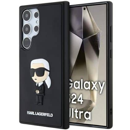 Karl Lagerfeld 3D Rubber Ikonik - θήκη για Samsung Galaxy S24 - Μαύρο