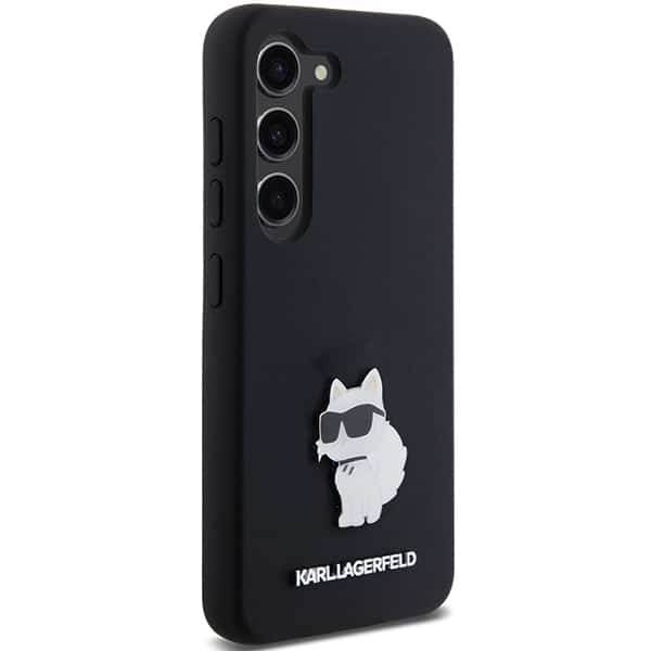 Karl Lagerfeld Silicone Choupette Metal Pin - Samsung Galaxy S24 - Μαύρο - Image 4
