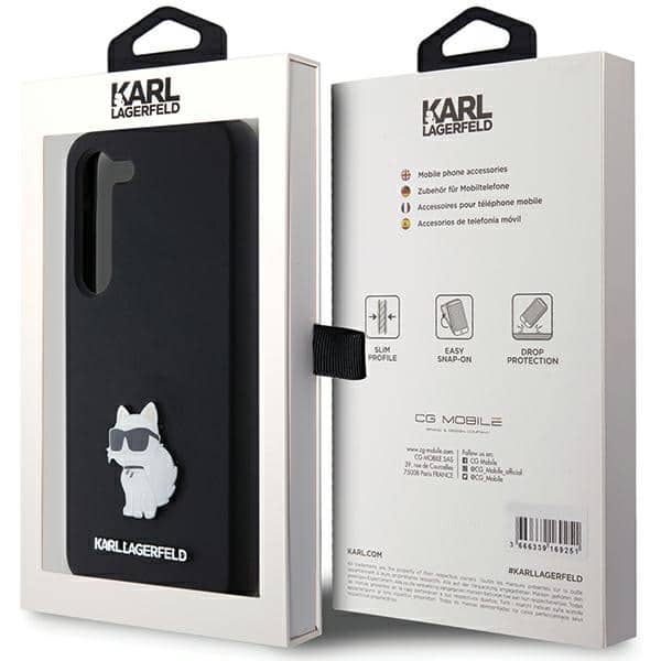Karl Lagerfeld Silicone Choupette Metal Pin - Samsung Galaxy S24 - Μαύρο - Image 8
