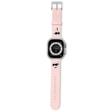 Karl Lagerfeld 3D Rubber Karl&Choupette - θήκη για Apple Watch 38mm (1st gen) / 40mm 41mm - Ροζ