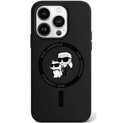 Karl Lagerfeld Silicone Karl & Choupette Magsafe - θήκη για Apple iPhone 15 Pro - Μαύρο