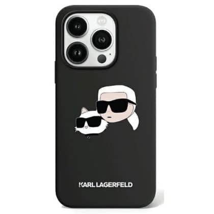 Karl Lagerfeld Silicone Karl & Choupette Magsafe - θήκη για Apple iPhone 15 Pro - Μαύρο
