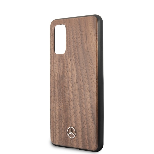 Mercedes Brown Wood Line Walnut - θήκη για Samsung Galaxy S20 - Καφέ - Image 3