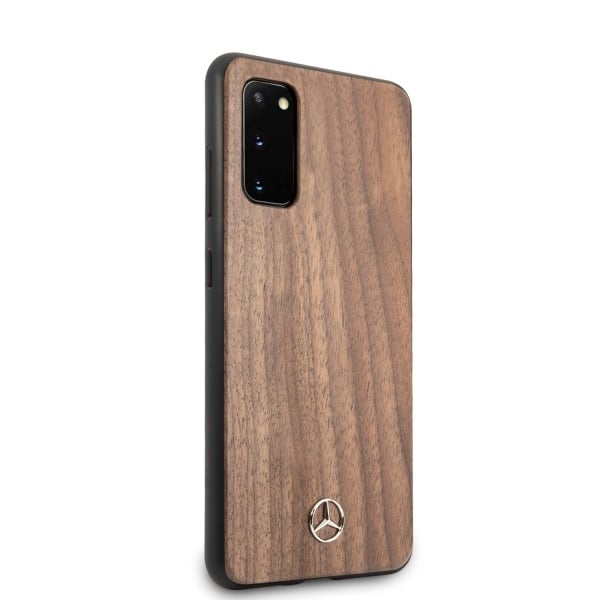 Mercedes Brown Wood Line Walnut - θήκη για Samsung Galaxy S20 - Καφέ - Image 5