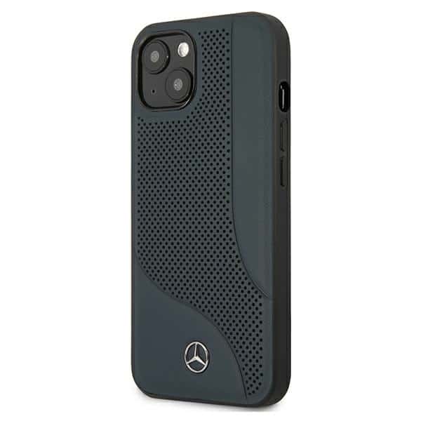 Mercedes Leather Perforated Area - θήκη για Apple iPhone 13 mini - Μπλε - Image 2