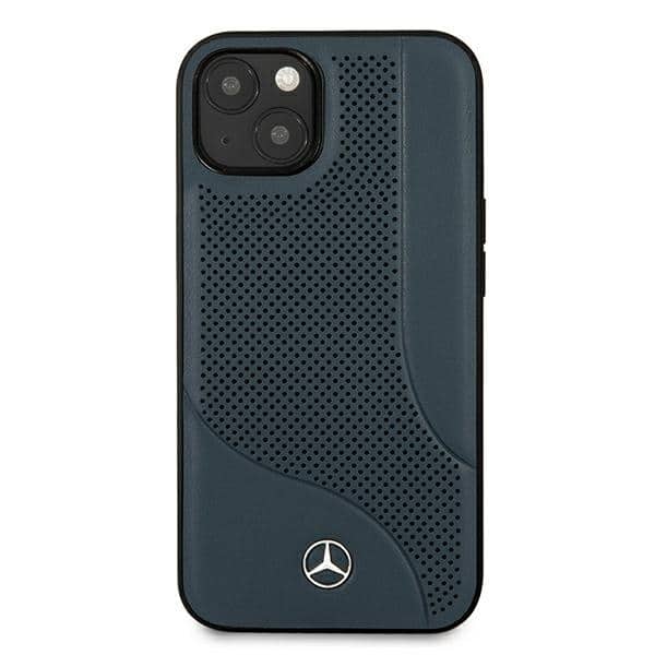 Mercedes Leather Perforated Area - θήκη για Apple iPhone 13 mini - Μπλε - Image 3