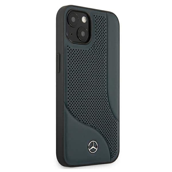 Mercedes Leather Perforated Area - θήκη για Apple iPhone 13 mini - Μπλε - Image 4