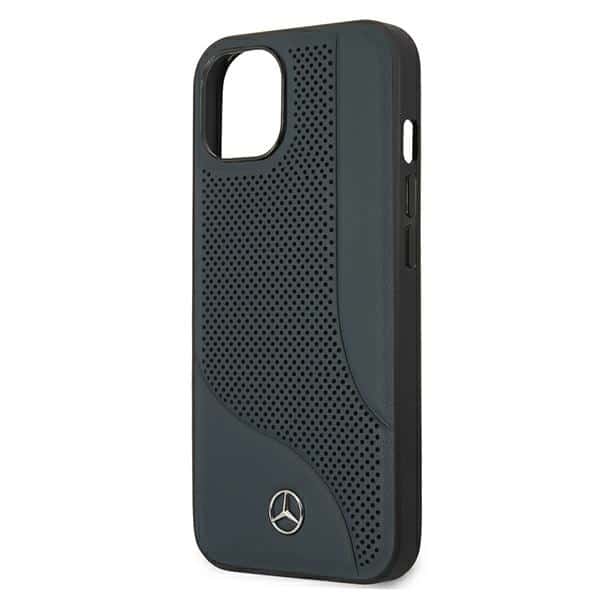 Mercedes Leather Perforated Area - θήκη για Apple iPhone 13 mini - Μπλε - Image 6