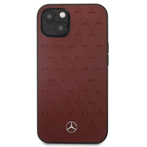 Mercedes Leather Stars Pattern - θήκη για Apple iPhone 13 mini - Κόκκινο - Image 3