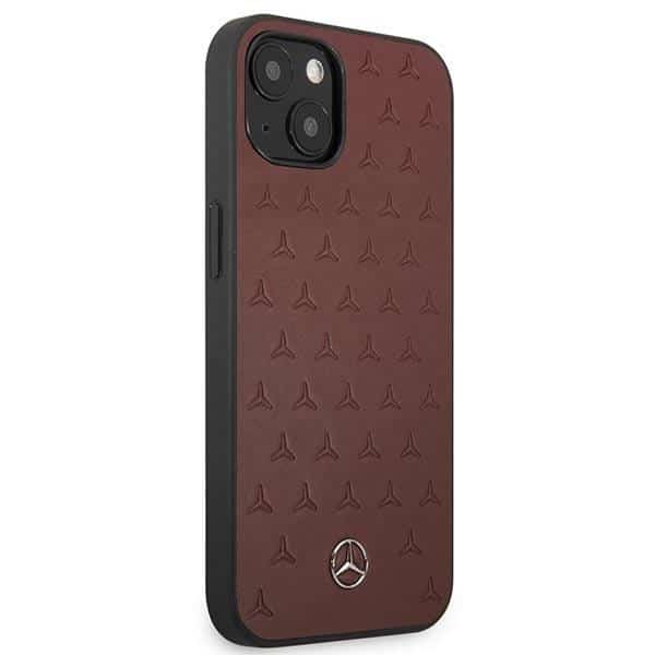 Mercedes Leather Stars Pattern - θήκη για Apple iPhone 13 mini - Κόκκινο - Image 4