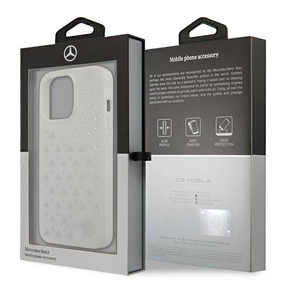 Mercedes Silver Stars Pattern - θήκη για Apple iPhone 13 Pro / - Λευκό - Image 8