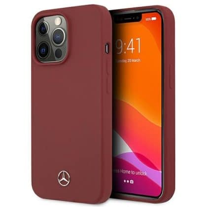 Mercedes Silicone Line - θήκη για Apple iPhone 13 Pro / - Κόκκινο