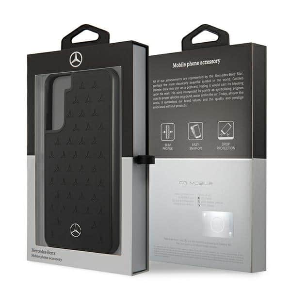 Mercedes Leather Stars Pattern - θήκη για Samsung S22 + S906 - Μαύρο - Image 8
