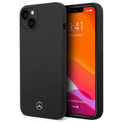 Mercedes Silicone Line - θήκη για Apple iPhone 14 Plus - Μαύρο
