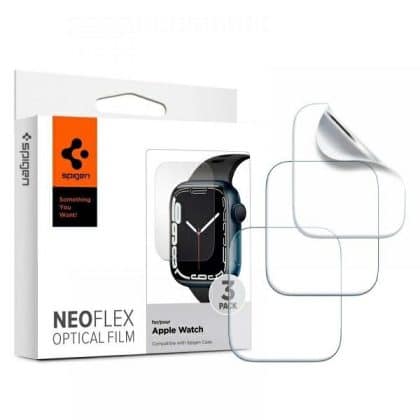 Spigen Προστασία Neo Flex για Apple Watch 7 45mm 4/5/6/SE 3τμχ εφαρμογή σε υγρό AFL04049
