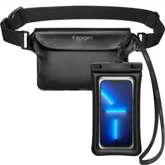 Spigen Universal Αδιάβροχη Θήκη Α621 & Τσάντα Μέσης Μαύρη AMP04533