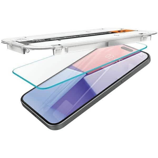 Spigen Glas.TR iPhone 15 6.1" "EZ FIT" 2 τεμ. διαφανές τζάμι ανθεκτικό AGL06903 - Image 5