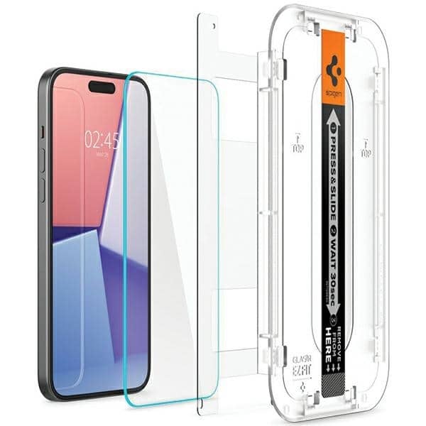 Spigen Glas.TR iPhone 15 6.1" "EZ FIT" 2 τεμ. διαφανές τζάμι ανθεκτικό AGL06903 - Image 7