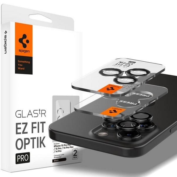 Spigen Optik.Tr Camera Lens για iPhone 15 Pro/15 Pro Max "EZ FIT" 2 τεμάχια, κρυστάλλινα διαυγής AGL06914 - Image 2