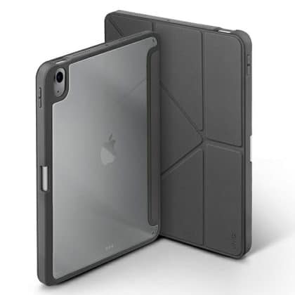 UNIQ θήκη Moven για iPad Air 10.9 (2022/2020) Αντιμικροβιακή σε χρώμα γκρι/μαύρο κάρβουνο