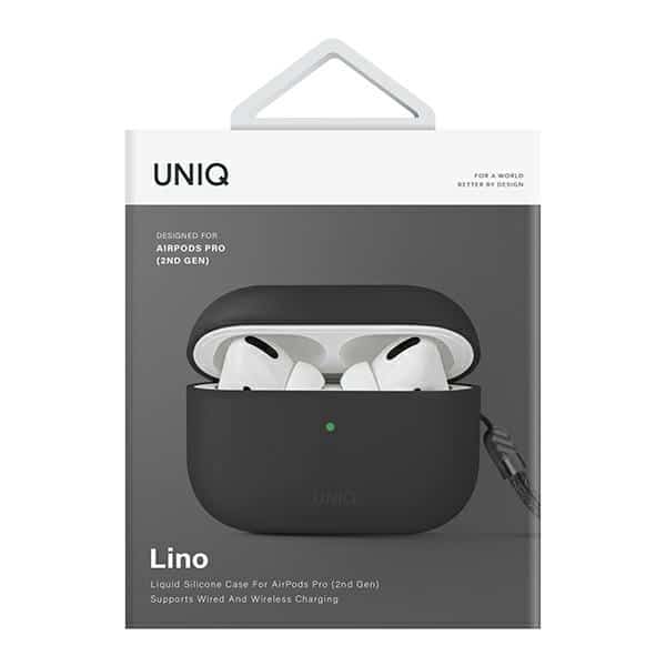UNIQ θήκη Lino AirPods Pro 2 gen Silicone (2022/2023) γκρι/ash grey - Image 5