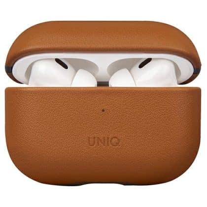 UNIQ Θήκη Terra AirPods Pro 2ης γενιάς. Γνήσιο Δέρμα (2022/2023) καφέ/toffee