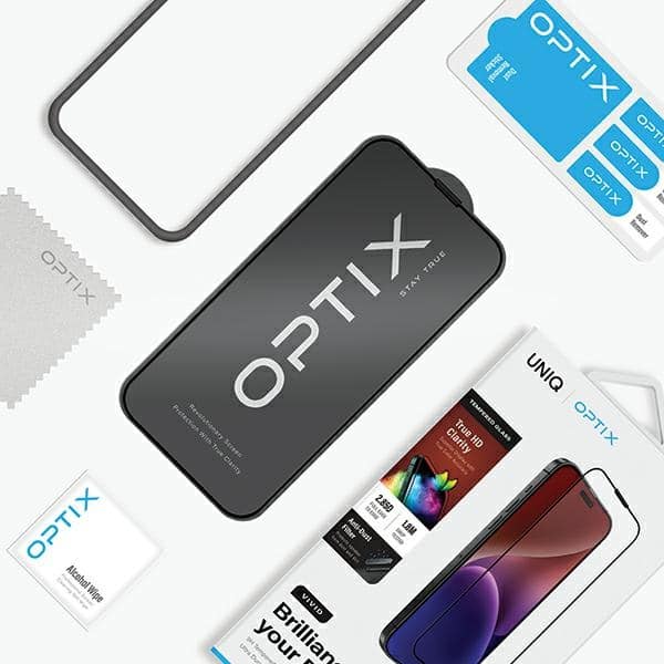 UNIQ Optix Vivid Σαφές τζάμι ανθεκτικό σε σκληρότητα για iPhone 15 Pro 6.1" με εφαρμογέα - Image 5
