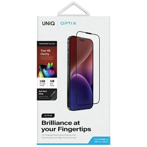 UNIQ Optix Vivid iPhone 15 Pro Max 6.7" διάφανο προστατευτικό γυαλί με εφαρμογέα - Image 6