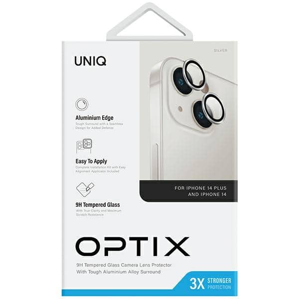 UNIQ Optix Προστατευτικός φακός κάμερας από αλουμίνιο για iPhone 14 6.1" / 14 Plus 6.7" σε ασήμι - Image 3