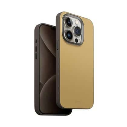 UNIQ θήκη Lyden DS για iPhone 15 Pro Max 6.7" Magclick Charging κίτρινο-γκρι/canary yellow-flint grey