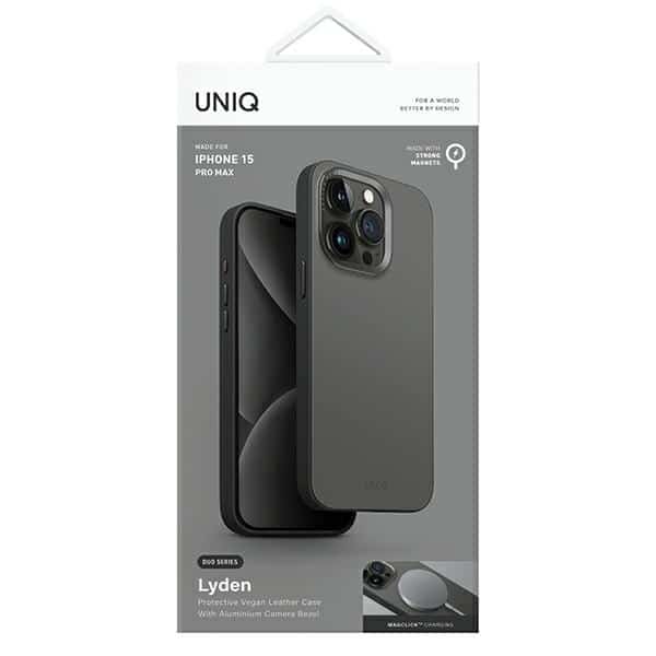 UNIQ θήκη Lyden DS για iPhone 15 Pro Max 6.7" Magclick Charging σε χρώμα ανθρακί-μαύρο - Image 7